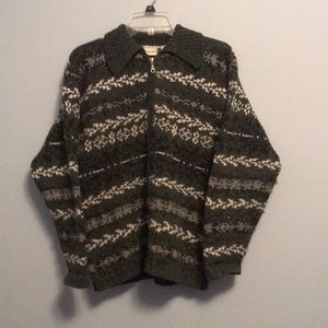 Zip front sweater, SZ M